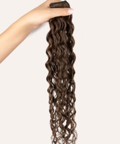 Bebonia Minis Dark Ash Brown Curly Hair Extensions